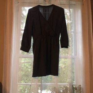 Madewell charcoal silk long sleeve dress size 6